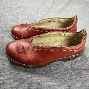 El Naturalista Frog Patch Yggdrasil Leather Shoes Size EU 38 US 7.5 Chunky Boho